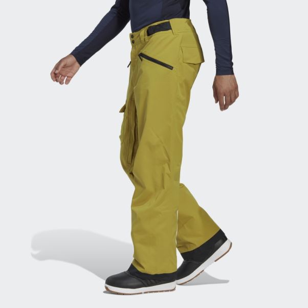 Adidas Olive Terrex Resort Pantalon De Survêtement De Neige Isolé à Deux Couches