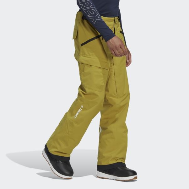 Adidas Olive Terrex Resort Pantalon De Survêtement De Neige Isolé à Deux Couches