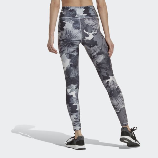 Legging Taille Haute Imprimé Training Essentials Gris Adidas