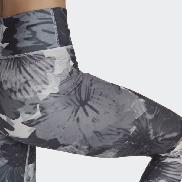 Legging Taille Haute Imprimé Training Essentials Gris Adidas