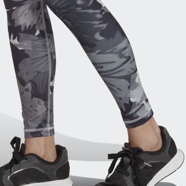 Legging Taille Haute Imprimé Training Essentials Gris Adidas