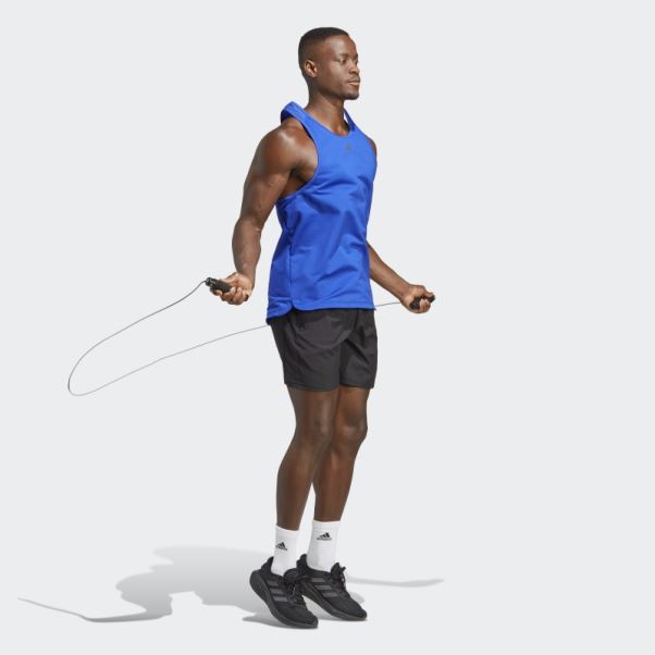 Débardeur D'entraînement Surélevé Adidas Heat.rdy Hiit Bleu