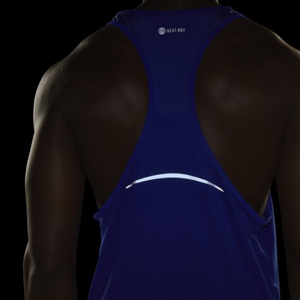 Débardeur D'entraînement Surélevé Adidas Heat.rdy Hiit Bleu