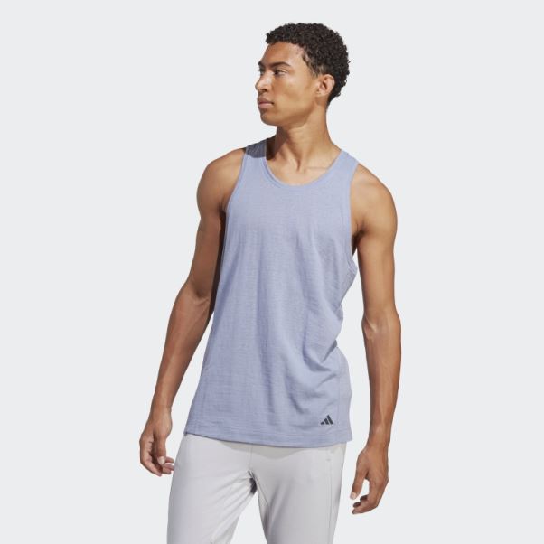 Débardeur Yoga Training Violet Argent Adidas