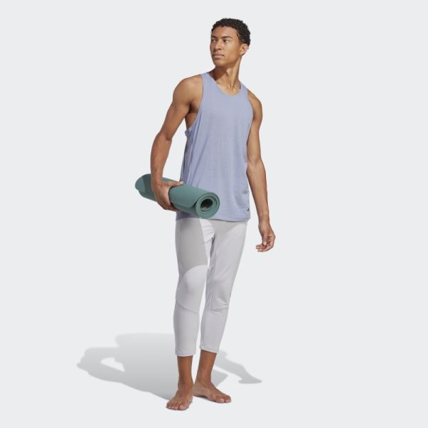 Débardeur Yoga Training Violet Argent Adidas