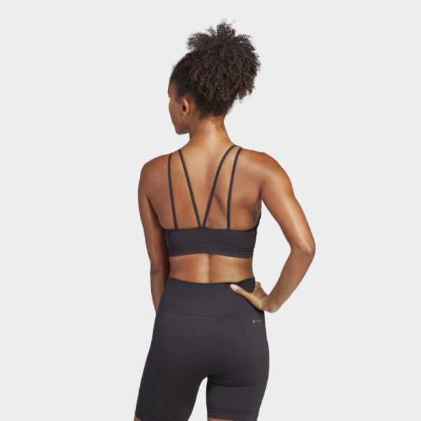 Soutien-gorge Léger D'entraînement Aeroknit Noir Adidas