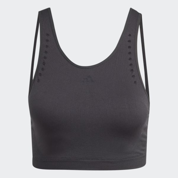 Soutien-gorge Léger D'entraînement Aeroknit Noir Adidas