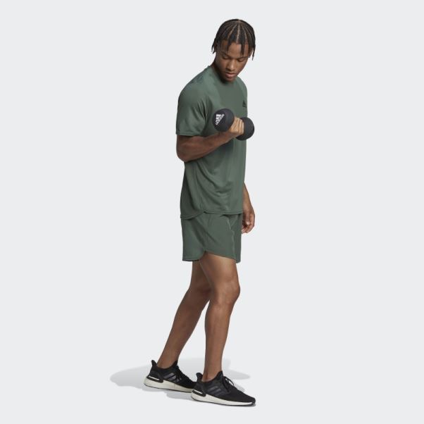 Short Adidas Aeroready Conçu Pour Le Mouvement Vert Oxyde