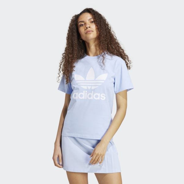 T-shirt Adicolor Classics Trèfle Adidas Bleu Aube