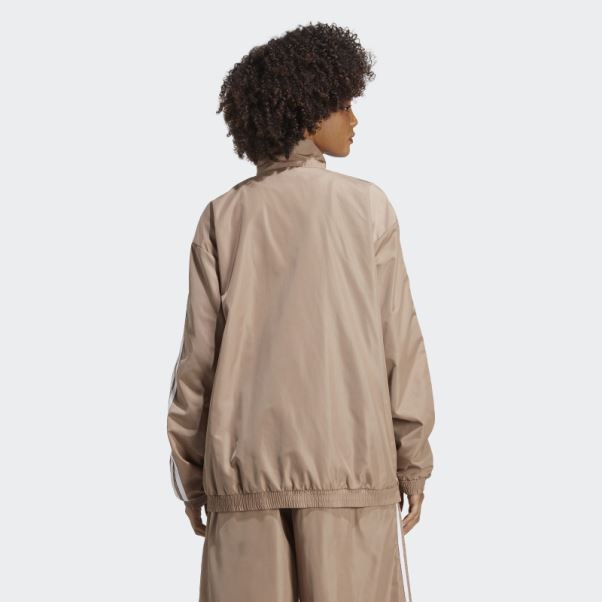 Haut De Survêtement Adidas Oversize Marron Crayeux