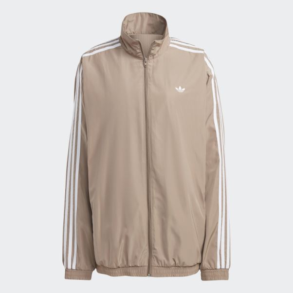 Haut De Survêtement Adidas Oversize Marron Crayeux