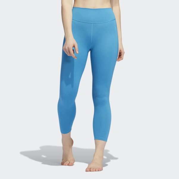Legging Adidas Yoga Studio 7/8 Bleu Craft