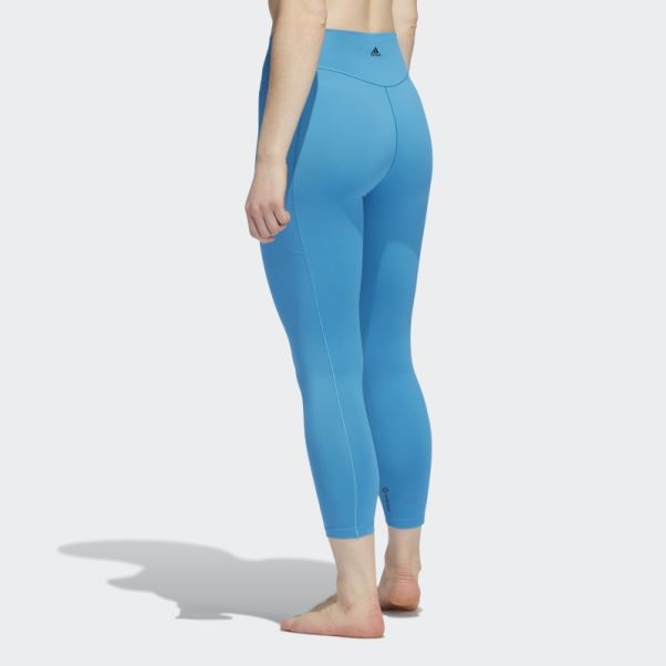 Legging Adidas Yoga Studio 7/8 Bleu Craft