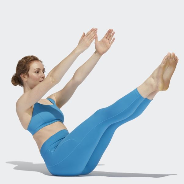 Legging Adidas Yoga Studio 7/8 Bleu Craft
