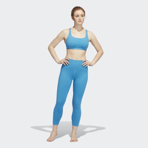 Legging Adidas Yoga Studio 7/8 Bleu Craft