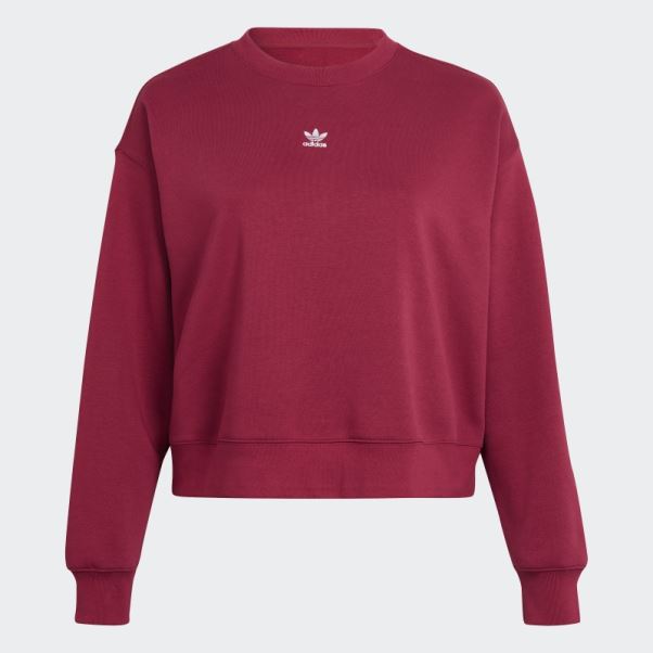 Sweat Adidas Adicolor Essentials Crew (taille Plus) Bordeaux