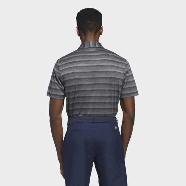 Adidas Polo Rayé Bicolore Gris Fashion