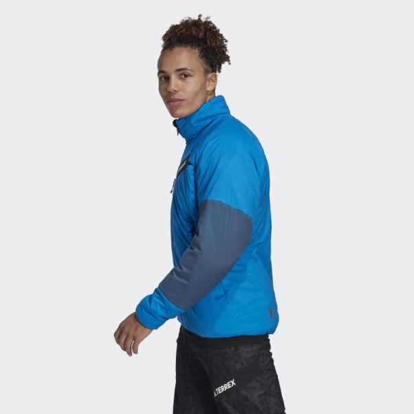 Adidas Terrex Techrock Stretch Primaloft Veste Bleu Choc