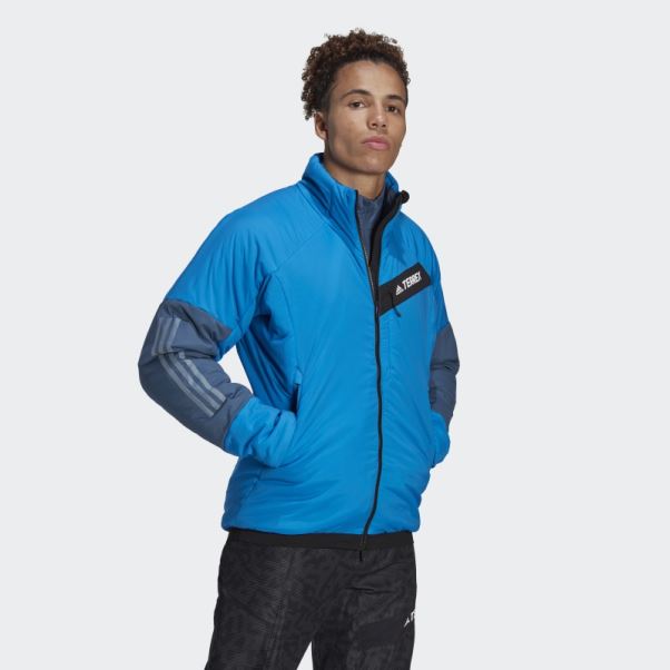 Adidas Terrex Techrock Stretch Primaloft Veste Bleu Choc