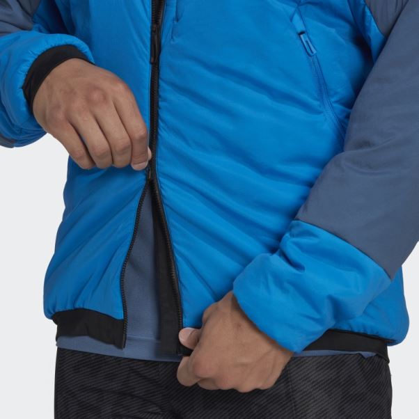 Adidas Terrex Techrock Stretch Primaloft Veste Bleu Choc