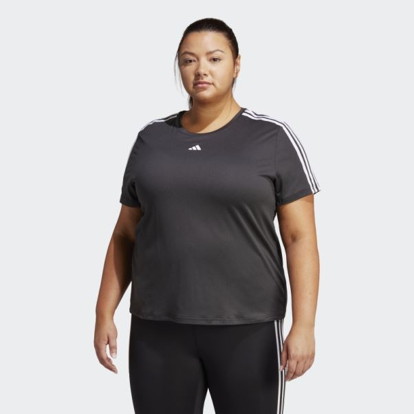 Adidas Aeroready Train Essentials 3-stripes T-shirt (grande Taille) Noir