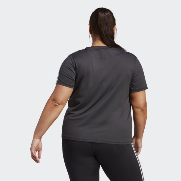 Adidas Aeroready Train Essentials 3-stripes T-shirt (grande Taille) Noir