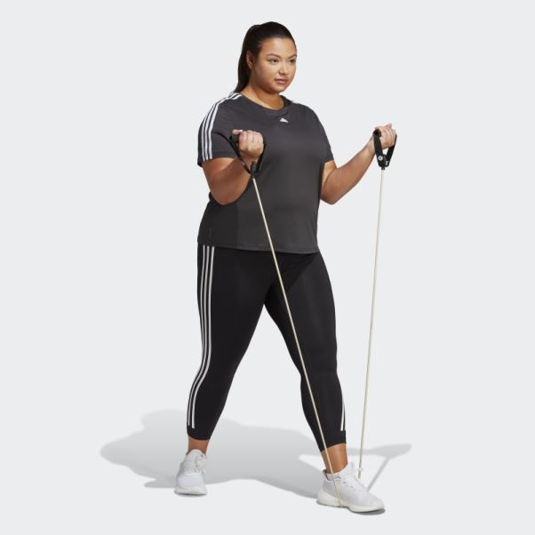 Adidas Aeroready Train Essentials 3-stripes T-shirt (grande Taille) Noir