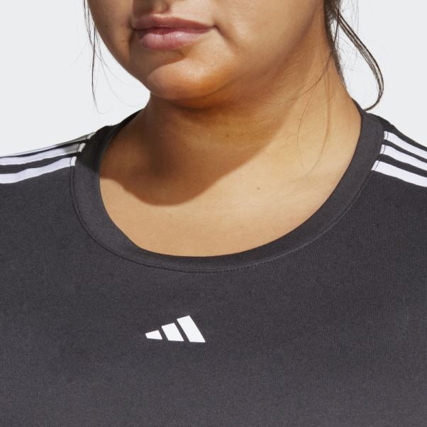 Adidas Aeroready Train Essentials 3-stripes T-shirt (grande Taille) Noir