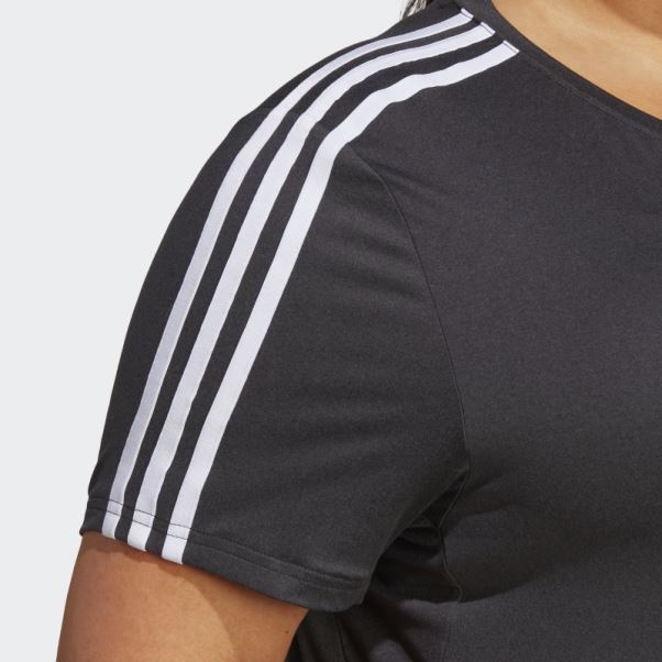 Adidas Aeroready Train Essentials 3-stripes T-shirt (grande Taille) Noir