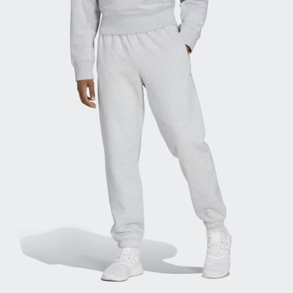 Pantalon De Survêtement Premium Essentials Gris Clair Chiné Adidas