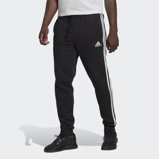 Pantalon Fuselé à 3 Bandes En Molleton Essentials Noir Adidas