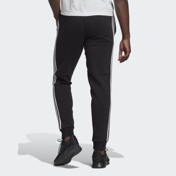 Pantalon Fuselé à 3 Bandes En Molleton Essentials Noir Adidas