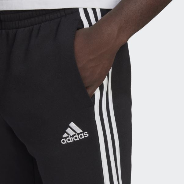 Pantalon Fuselé à 3 Bandes En Molleton Essentials Noir Adidas