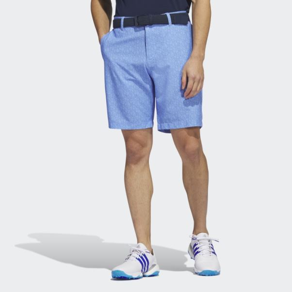 Adidas Short De Golf Imprimé Ultimate365 Neuf Pouces Bleu
