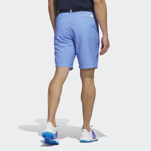 Adidas Short De Golf Imprimé Ultimate365 Neuf Pouces Bleu