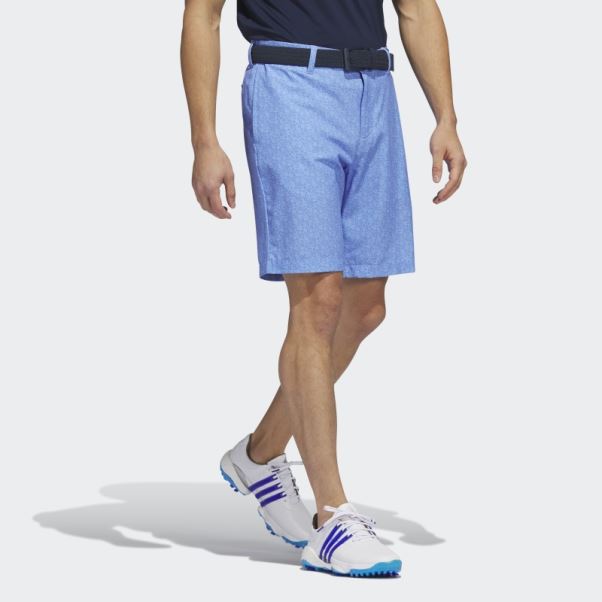 Adidas Short De Golf Imprimé Ultimate365 Neuf Pouces Bleu
