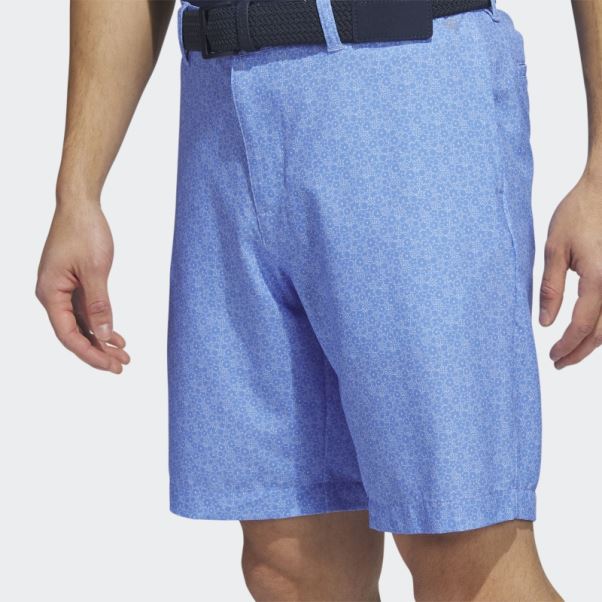 Adidas Short De Golf Imprimé Ultimate365 Neuf Pouces Bleu