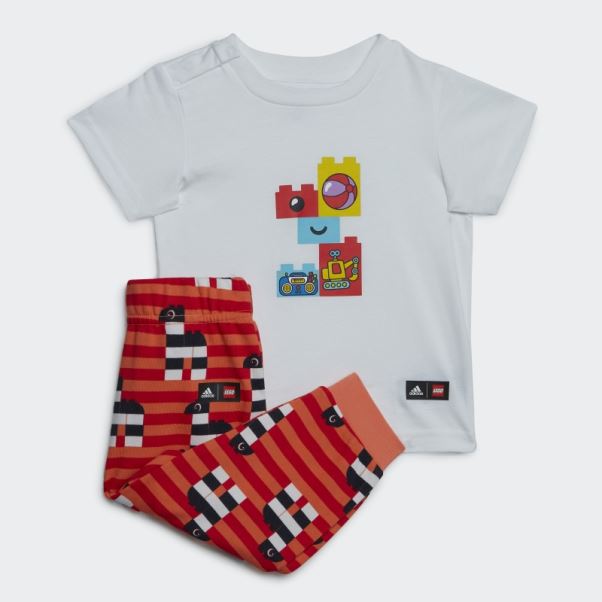 Ensemble T-shirt Et Short Adidas X Lego Play Blanc Mode