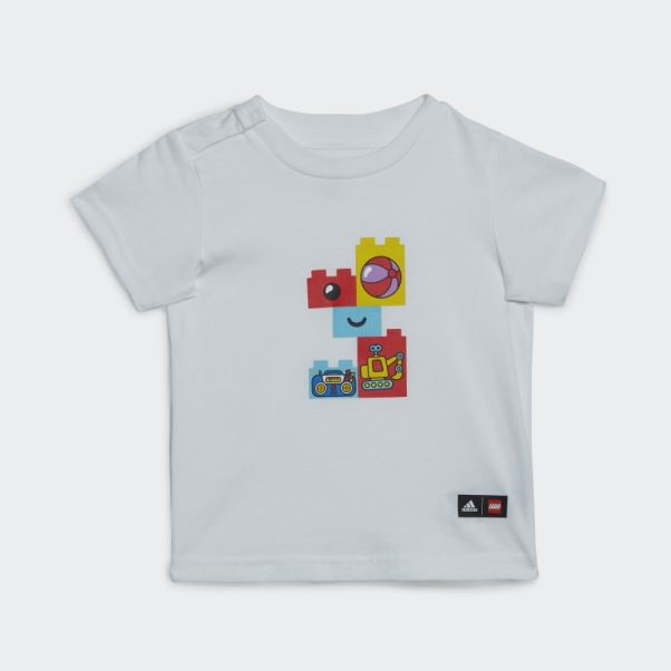 Ensemble T-shirt Et Short Adidas X Lego Play Blanc Mode