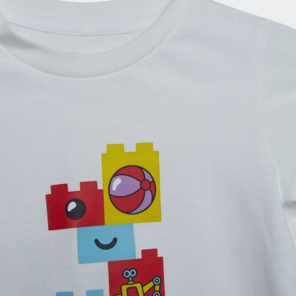 Ensemble T-shirt Et Short Adidas X Lego Play Blanc Mode