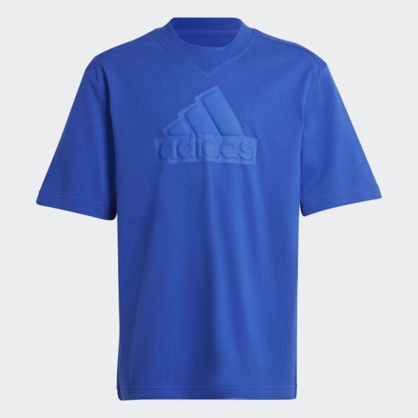 Tee Shirt Adidas Future Icon Piqué Logo Bleu