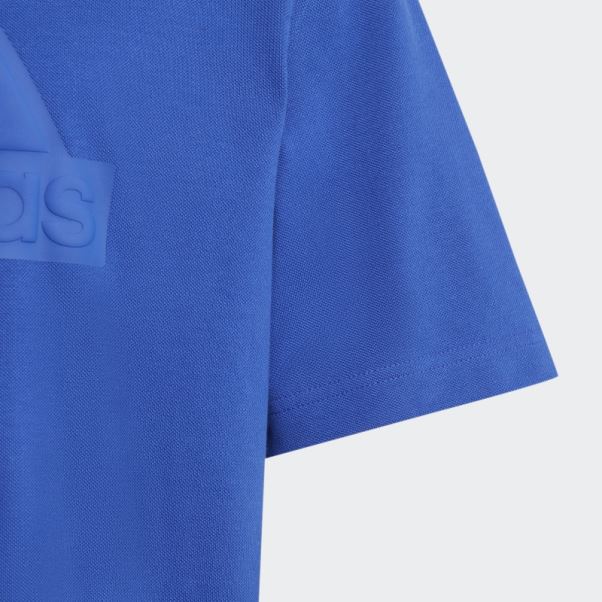 Tee Shirt Adidas Future Icon Piqué Logo Bleu