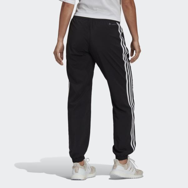 Pantalon Tissé à 3 Bandes Adidas Trainicons Noir