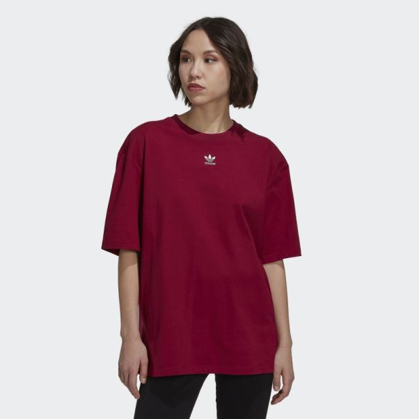 Tee Shirt Adicolor Essentials Adidas Bordeaux