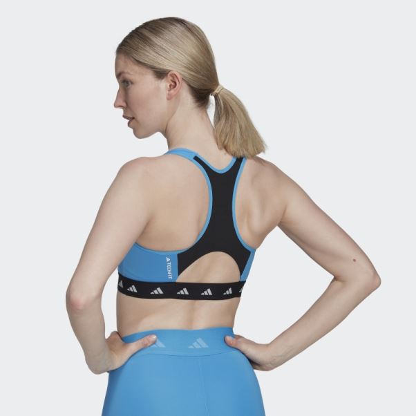 Soutien-gorge Techfit à Maintien Moyen Powerreact Training Bleu Adidas