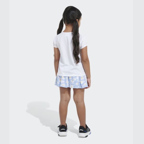 Ensemble Short Adidas Ss Tee Ft Aop Blanc
