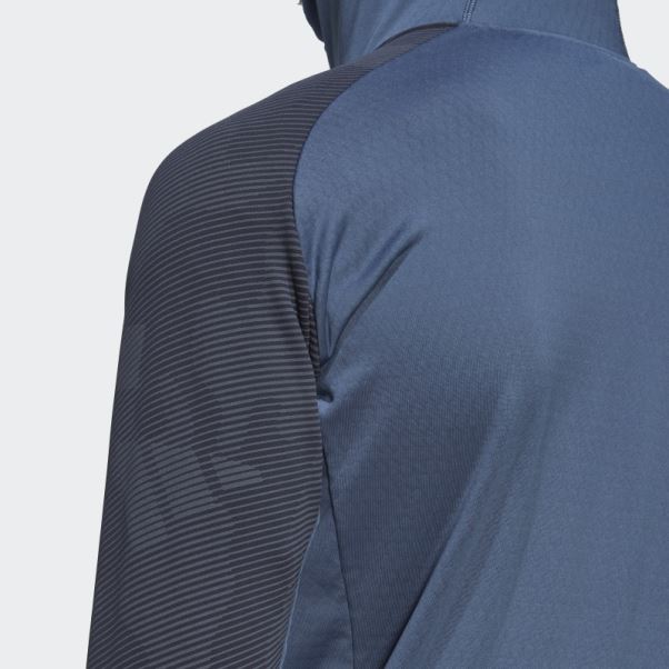 Adidas Terrex Tech Flooce Veste Polaire De Randonnée à Capuche Acier