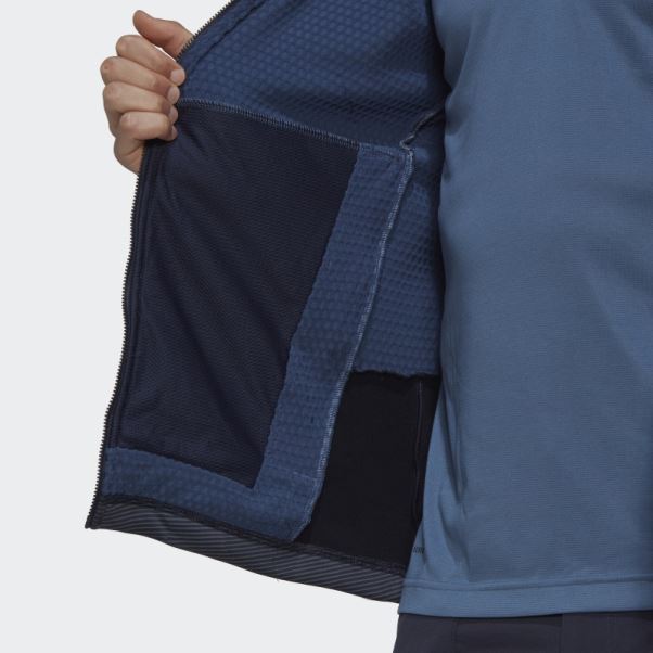 Adidas Terrex Tech Flooce Veste Polaire De Randonnée à Capuche Acier