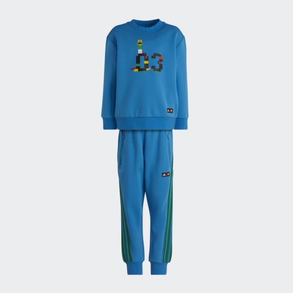 Ensemble Sweat Et Pantalon Adidas X Classic Lego Crew Bleu Chaud