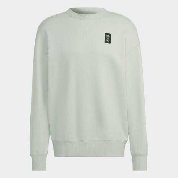 Sweat Adidas Real Madrid Lifestyler Crew Vert